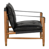 NOIR Luther Chair Ebony Black Leather