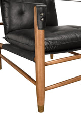 NOIR Luther Chair Ebony Black Leather