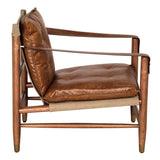 NOIR Luther Chair Cuba Brown Leather W/Canvas