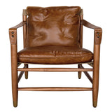 NOIR Luther Chair Cuba Brown Leather W/Canvas
