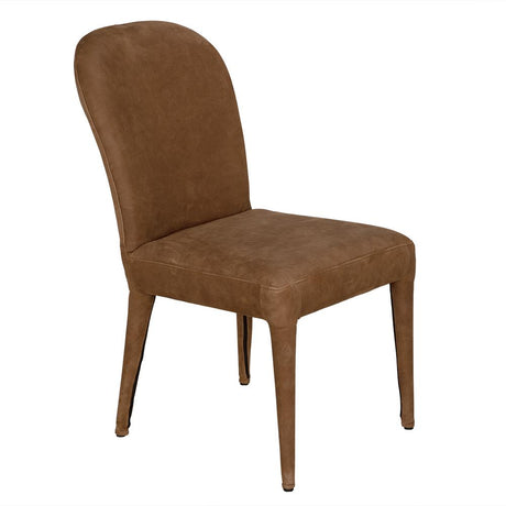 NOIR Georgia Dining Chair Orris Brown Leather