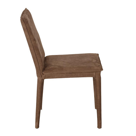 NOIR Georgia Dining Chair Orris Brown Leather