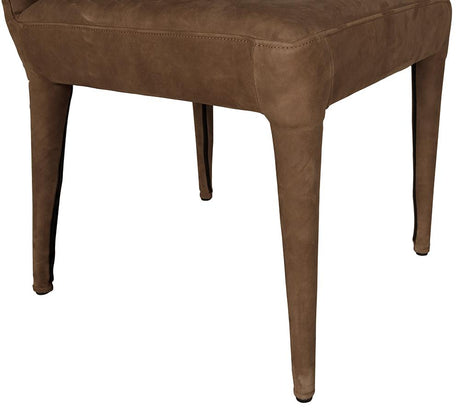 NOIR Georgia Dining Chair Orris Brown Leather