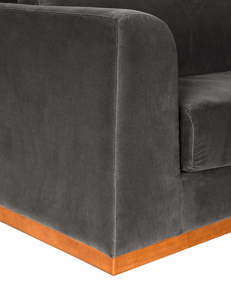 NOIR Seville Sofa Grey Velvet