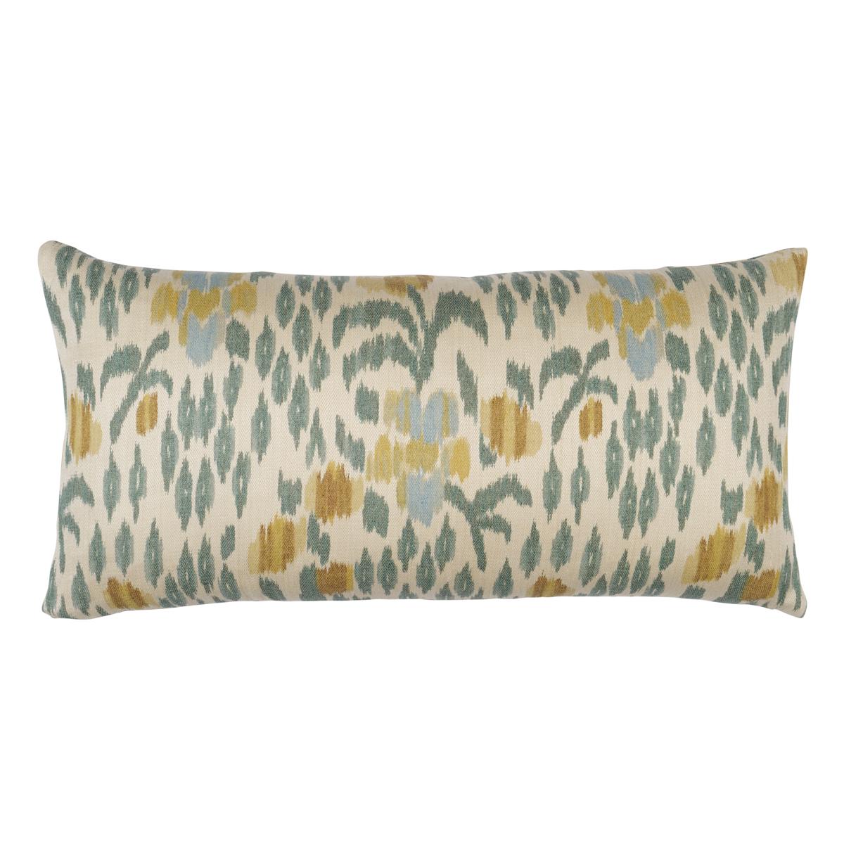 Schumacher Citron 24" x 12" Leonora Warp Print Pillow