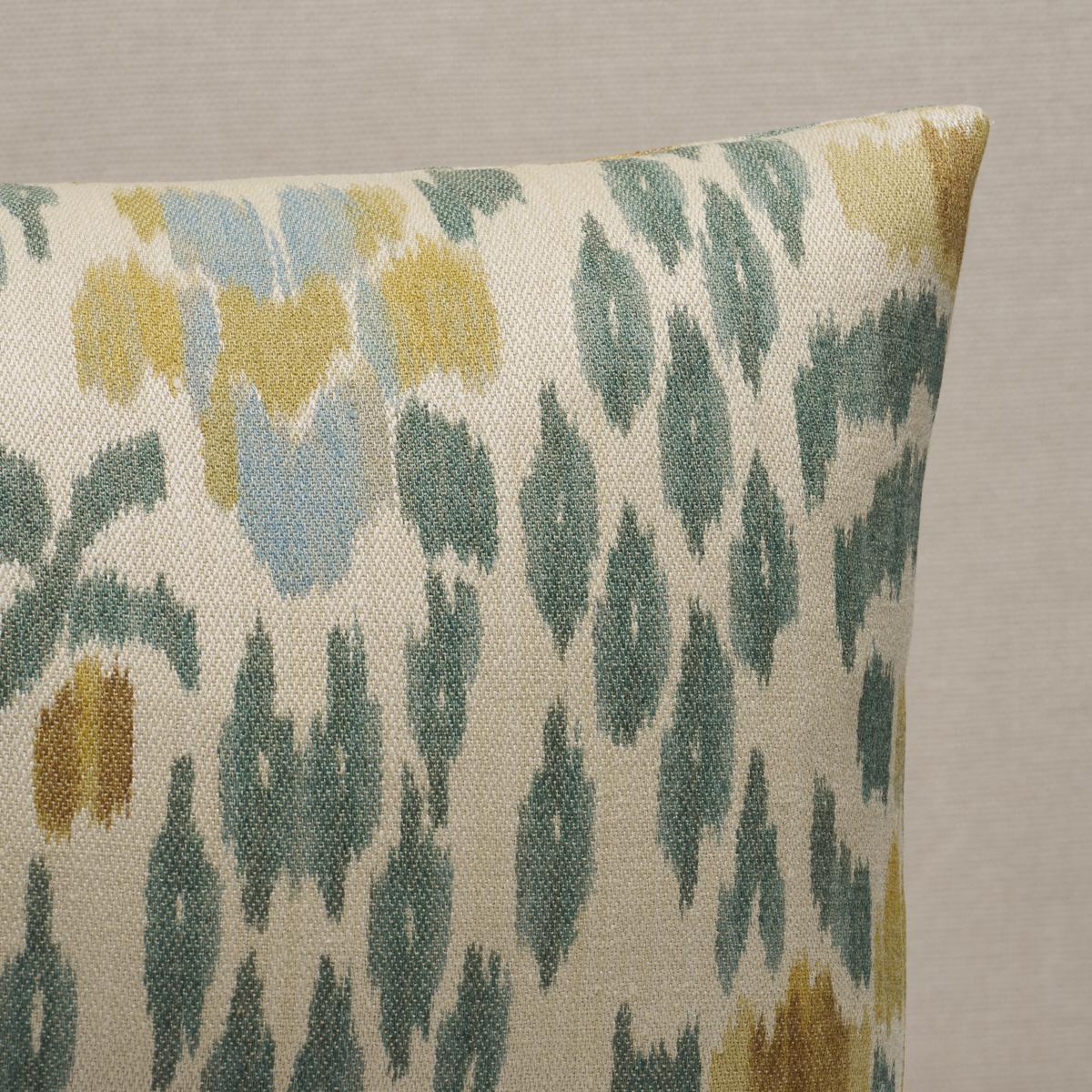 Schumacher Citron 24" x 12" Leonora Warp Print Pillow