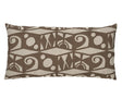 Schumacher Brown 24" x 12" Tarot Hand Block Pillow
