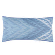 Schumacher Blues 24" x 12" Shabba Warp Print Pillow