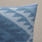Schumacher Blues 24" x 12" Shabba Warp Print Pillow