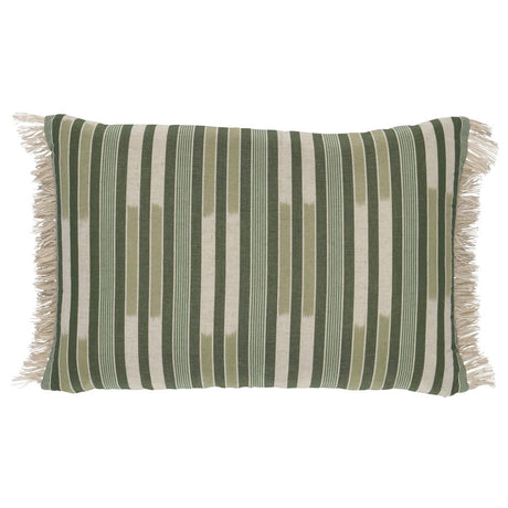Schumacher Green 24" x 16" Cusco Ikat Pillow