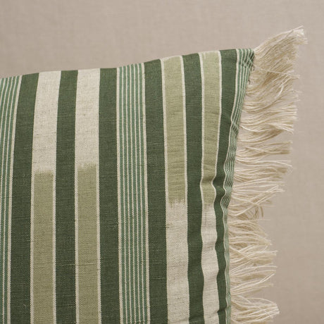 Schumacher Green 24" x 16" Cusco Ikat Pillow