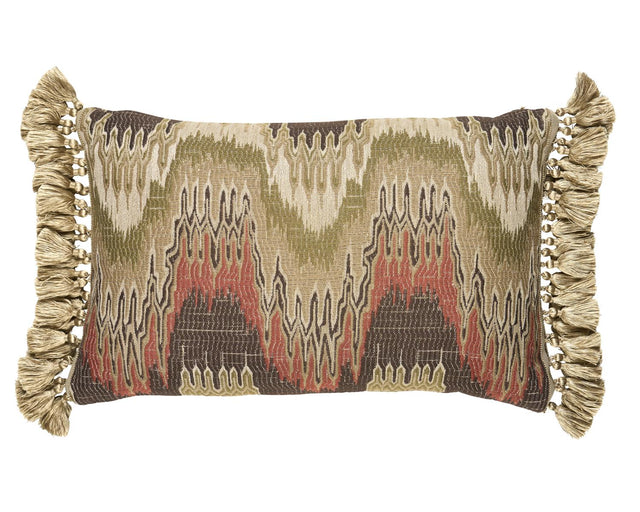Schumacher Ruby 18" x 12" Elio Flamestitch Pillow