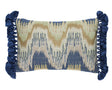 Schumacher Indigo 18" x 12" Elio Flamestitch Pillow