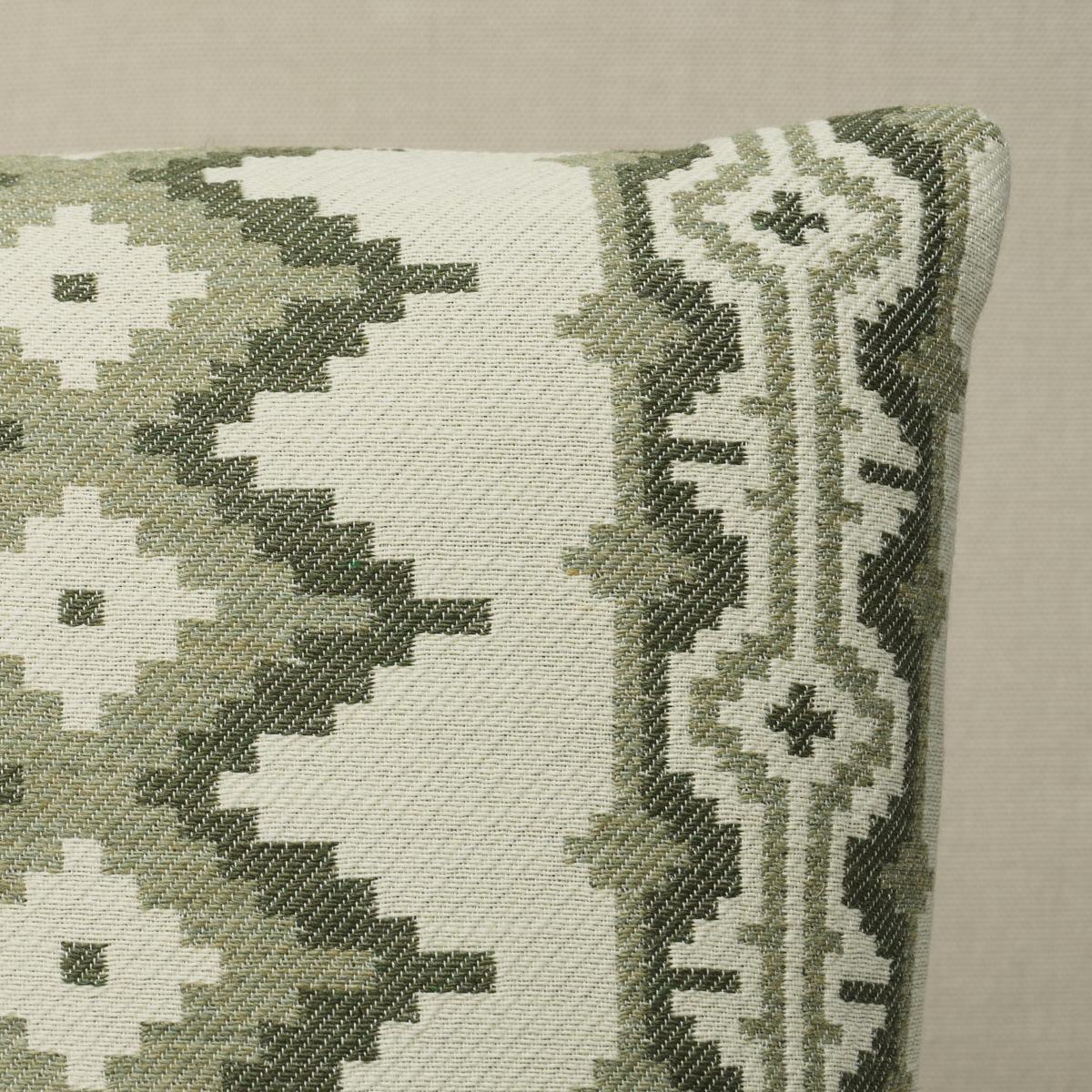 Schumacher Green 18" x 18" Pathway Pillow