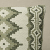 Schumacher Green 18" x 18" Pathway Pillow