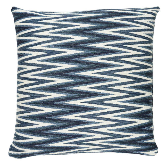 Schumacher Blue 22" x 22" Wedge Weave Pillow