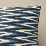 Schumacher Blue 22" x 22" Wedge Weave Pillow