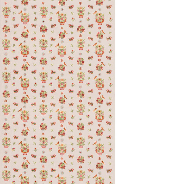 G P & J Baker ROAR STITCH GREEN Fabric