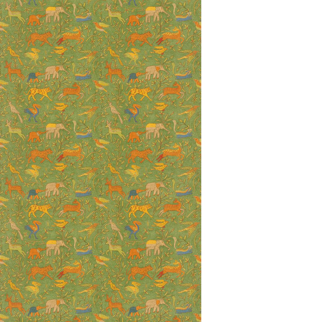G P & J Baker NOAH'S ARK GREEN Fabric