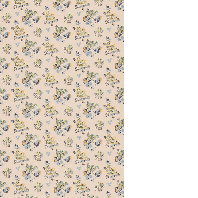 G P & J Baker FOREST FLOWER BLUE/GREEN Fabric