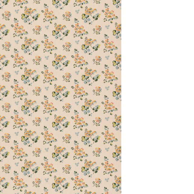 G P & J Baker FOREST FLOWER TEAL/SPICE Fabric