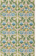 G P & J Baker TUDOR ROSE BLUE/GREEN Fabric