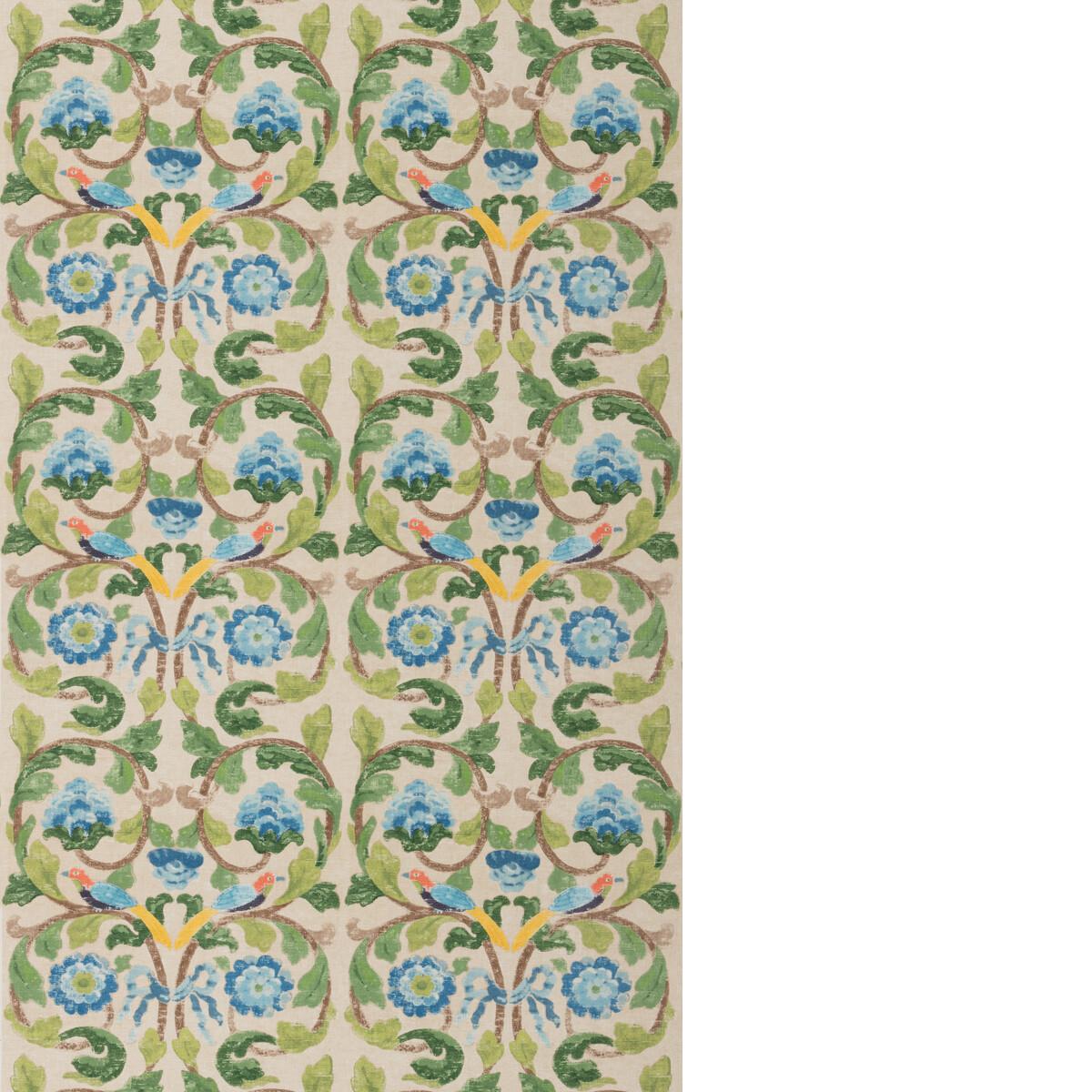 G P & J Baker TUDOR ROSE BLUE/GREEN Fabric