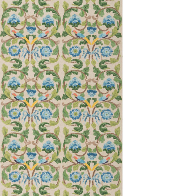 G P & J Baker TUDOR ROSE BLUE/GREEN Fabric