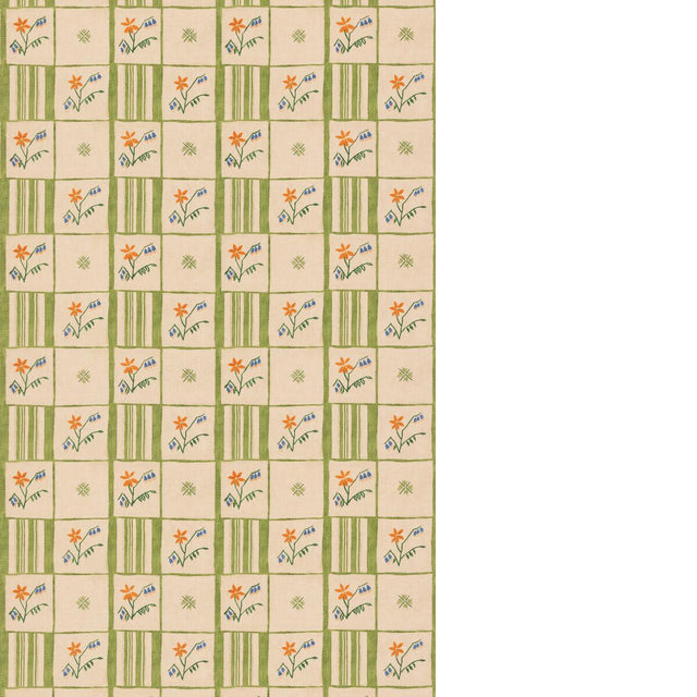 G P & J Baker FORGET-ME-NOT GREEN Fabric