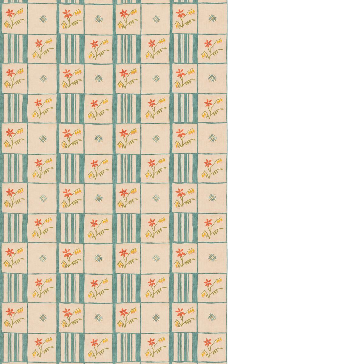 G P & J Baker FORGET-ME-NOT TEAL/SPICE Fabric
