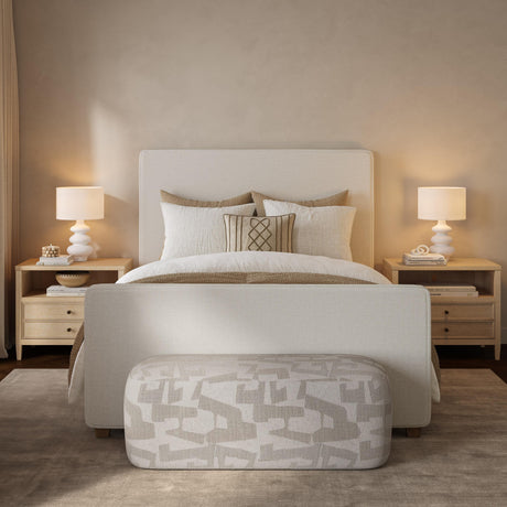 TOV Bristol Park Ivory Contract-Grade Fabric Upholstered Bed Queen