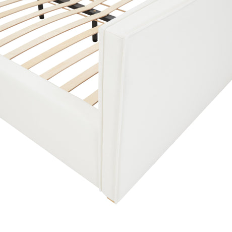 TOV Bristol Park Ivory Contract-Grade Fabric Upholstered Bed Queen