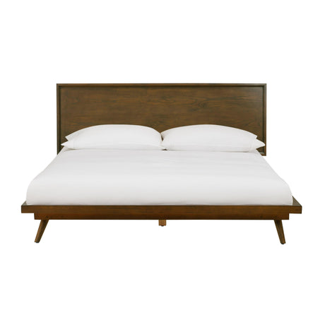 TOV Emery Walnut Wood Platform Bed Queen