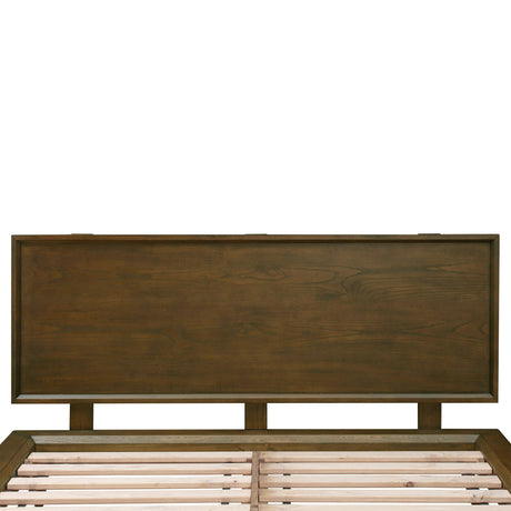 TOV Emery Walnut Wood Platform Bed Queen