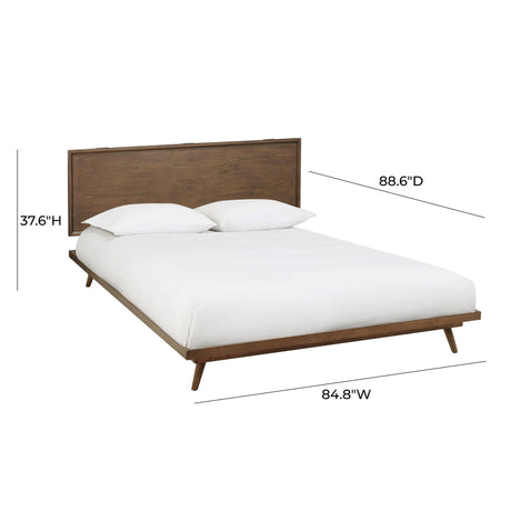 TOV Emery Walnut Wood Platform Bed King