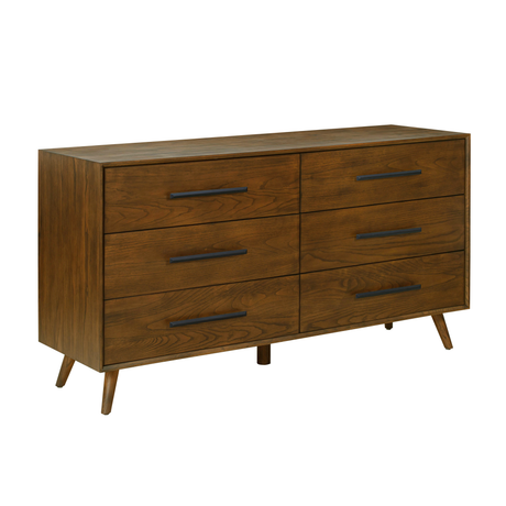 TOV Emery 62" Walnut 6-Drawer Dresser
