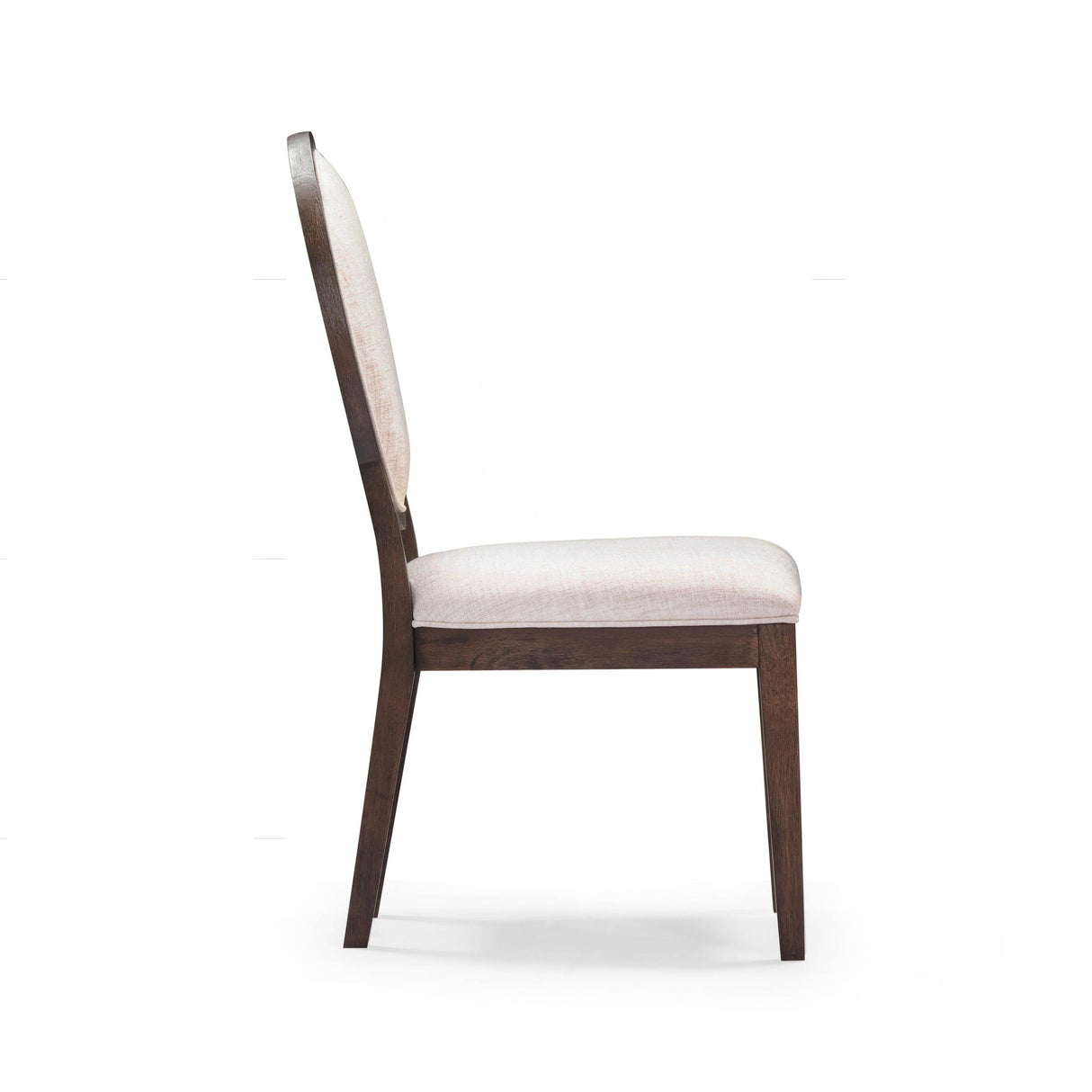 TOV Mila Dark Brown and Beige Performance Fabric Dining Chair - Set of 2