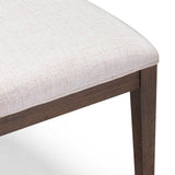 TOV Mila Dark Brown and Beige Performance Fabric Dining Chair - Set of 2