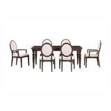TOV Mila Dark Brown and Beige Performance Fabric Dining Chair - Set of 2