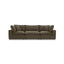 TOV Cali 120" Chocolate Brown Performance Velvet Modular Sofa