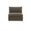 TOV Cali Chocolate Brown Performance Velvet Armless Chair
