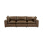TOV Cali 120" Brown Leather Modular Sofa