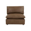 TOV Cali Brown Leather Modular Armless Chair