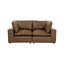 TOV Cali 80" Brown Leather Modular Loveseat