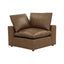 TOV Cali Brown Leather Modular Corner Chair
