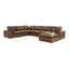 TOV Cali 7-Piece Brown Leather Modular Large Chaise Sectional