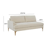 TOV Serena 68" Performance Velvet Modular Loveseat