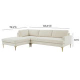 TOV Serena 3-Piece Performance Velvet Chaise Sectional