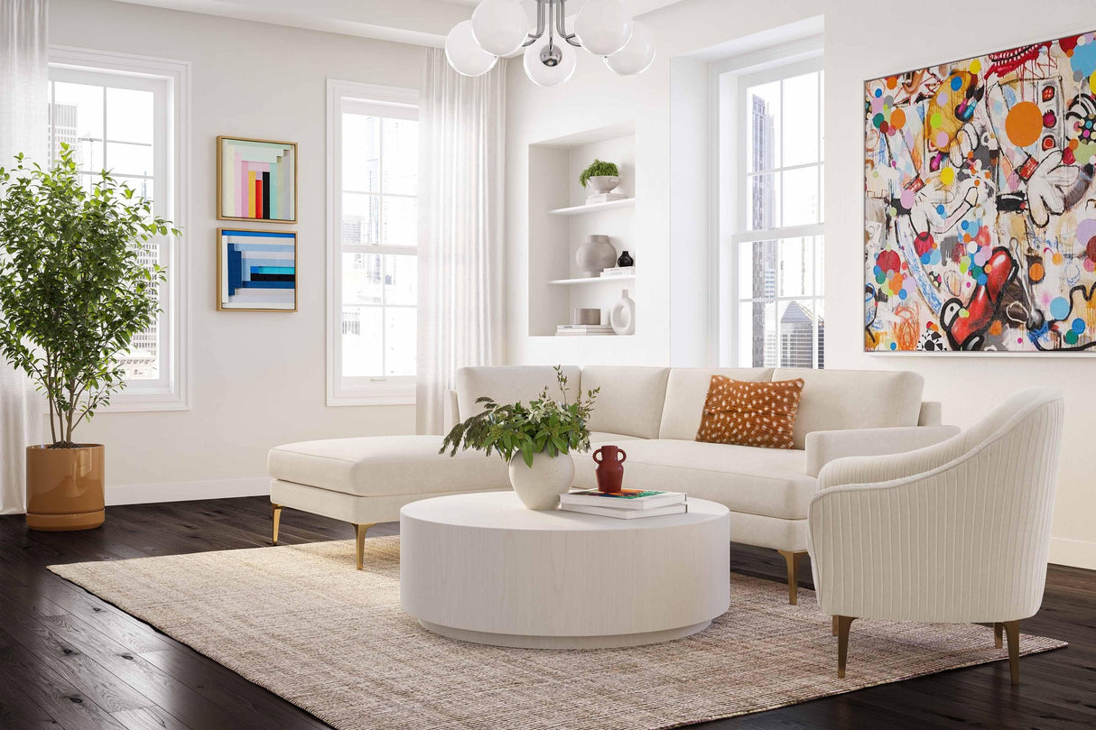 TOV Serena 3-Piece Performance Velvet Chaise Sectional