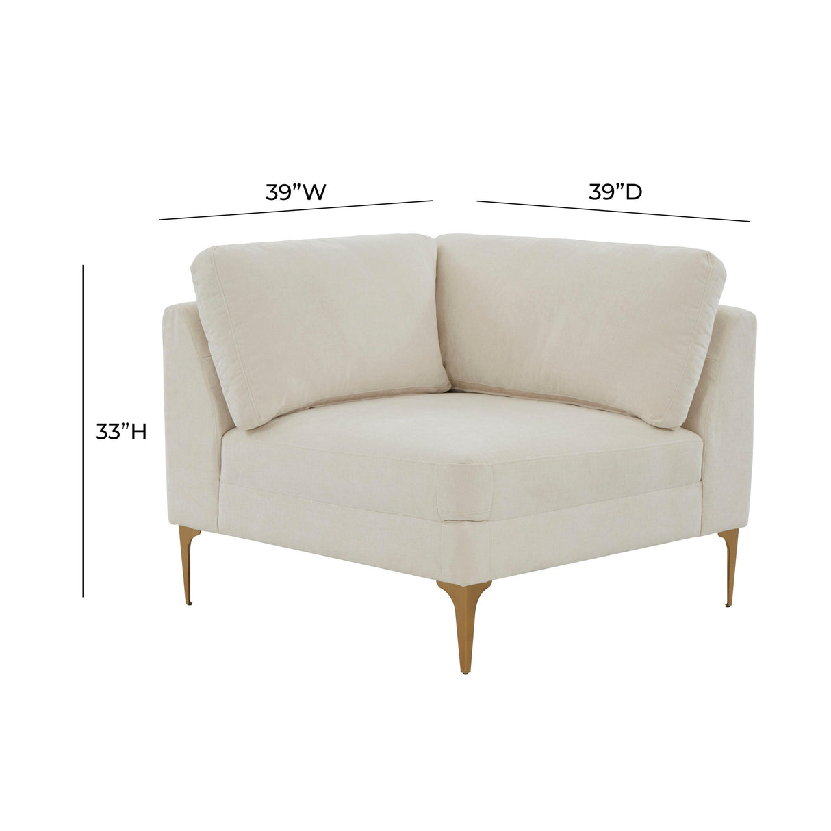 TOV Serena Performance Velvet Modular Corner Seat